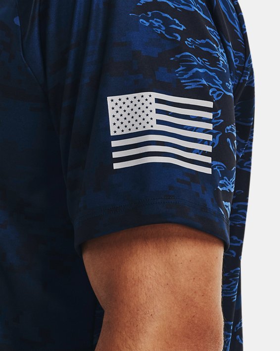 Men's UA Freedom Tech™ Short Sleeve, Blue, pdpMainDesktop image number 3